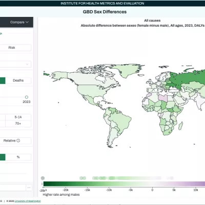 Screenshot of data visualization landing page