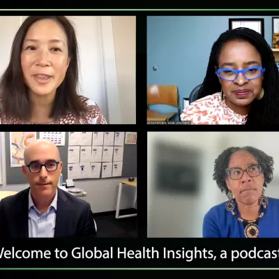 Dr. Greg Roth, Dr. Allison Bryant, Professor Monica McLemore, and Pauline Chiou speak on a video call